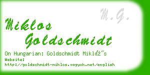 miklos goldschmidt business card
